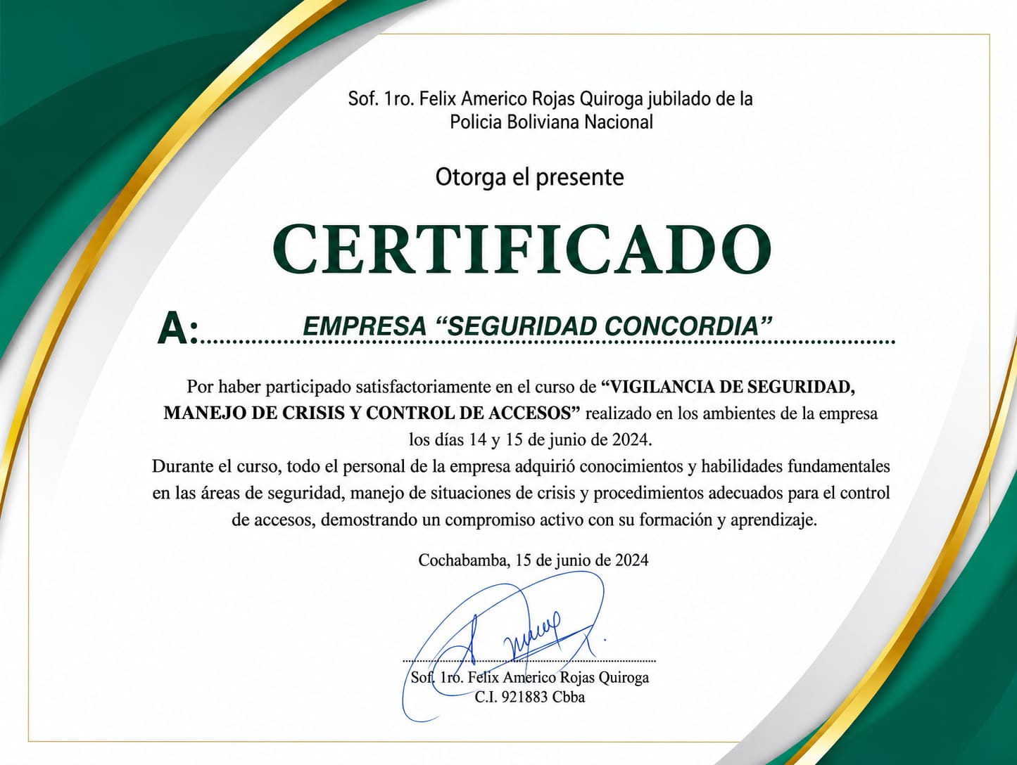 Registro Tributario NIT — Seguridad Concordia